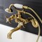 Kingston Brass KS246SB Wall Mount Clawfoot Tub Faucet with Hand Shower, Brushed Brass KS246SB - alternate 4